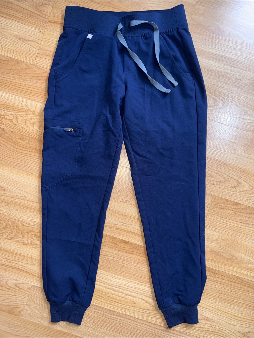 Figs Navy Jogger Pants Drawstring High Waist XXXS Petite